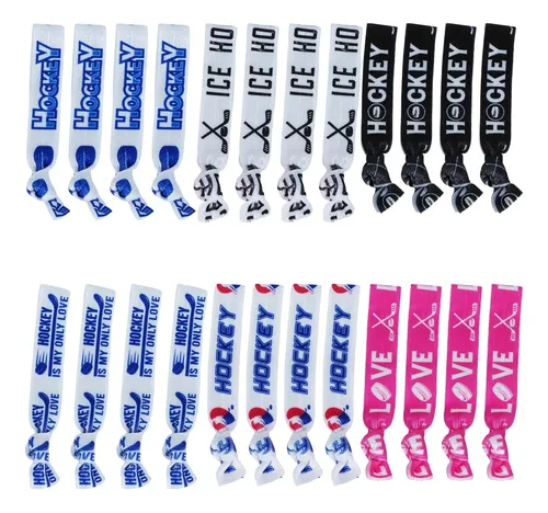 Ykw 24 Pack Hockey Diademas Pelo Lazos Sin Pliegues Elástico