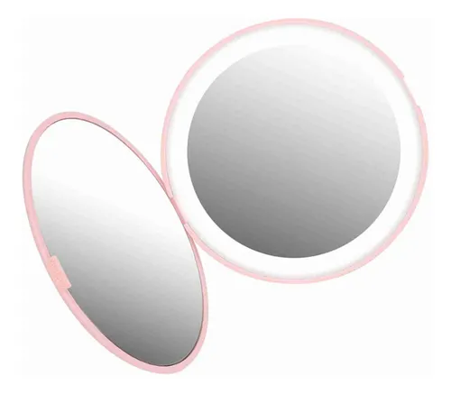 Espejo De 12 Led, Portátil, Plegable, Con Aumento De 10x, Mi