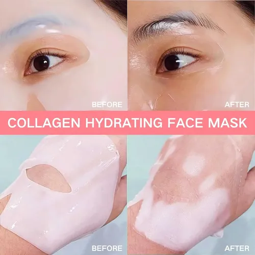 Kit 9 Mascarillas Coreana Biocolágeno Cristal Lifting Facial