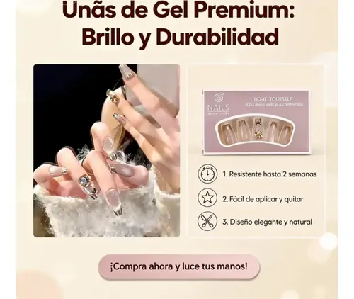 3set Uñas Postizas Set De 24 Piezas Manicura Diy Mixtos *3