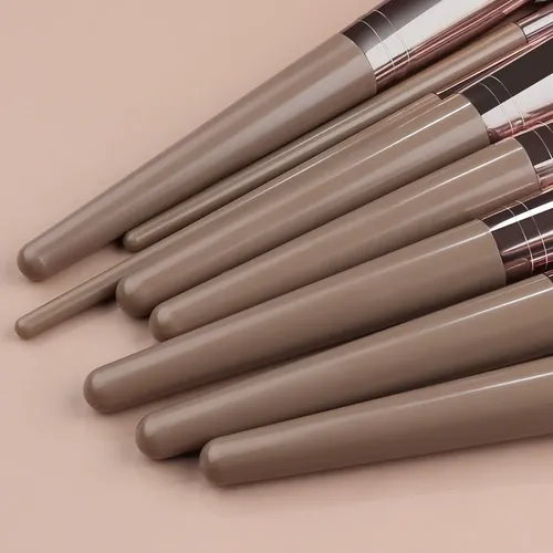 Set 15 Brochas De Maquillaje Con Estuche Gris