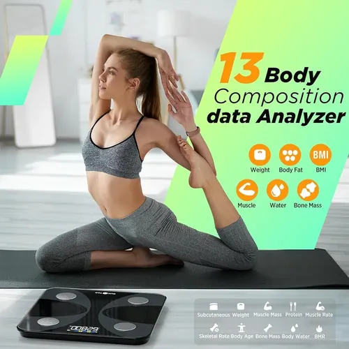 Báscula Digital Runstar FG2210 Vidrio Con Bluetooth Medidor IMC Grasa 150kg
