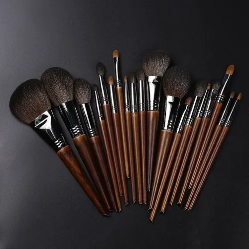 24 Piezas Set De Pinceles De Maquillaje Sombras Rubor Base