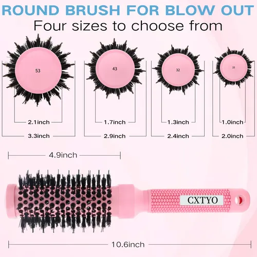Cepillo Redondo Cxtyo 3,3cm Cerámico Iónico Para Cabello Co