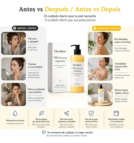 Loción Corporal Hidratante Oceaura Nutritiva Para Piel Seca