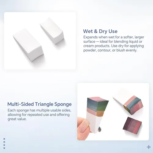 28 Esponjas Triangulares Desechables Para Maquillaje 28pcs/1 Pack