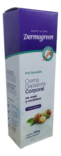 Crema Depilatoria Dermogreen Cuerpo 120ml Con Espatula