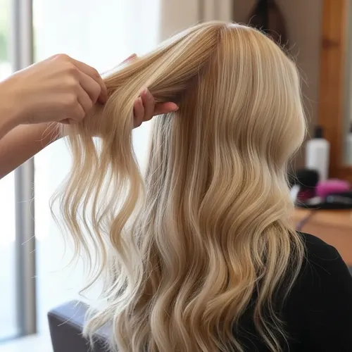 Extensiones Cortinas Rubio Miel Con Reflejos Extra Claros