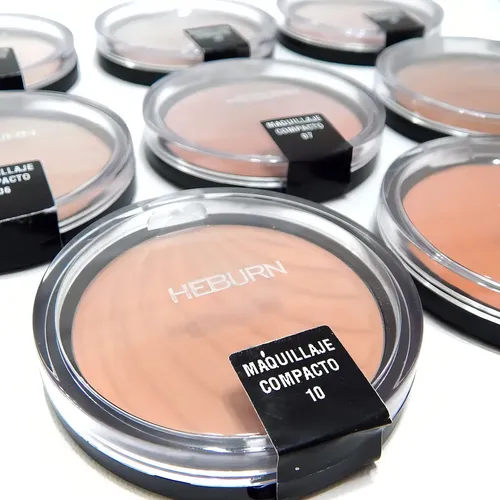 Base De Maquillaje Compacto Heburn Profesional Fino Mate
