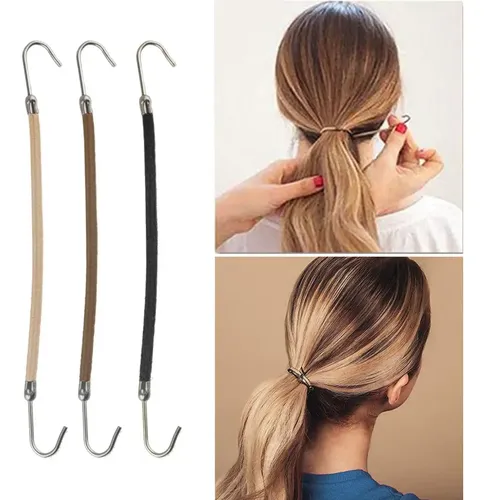 10 Ganchos Elásticos Para Peinar El Cabello (paquete), Cinta Negro Not Specified