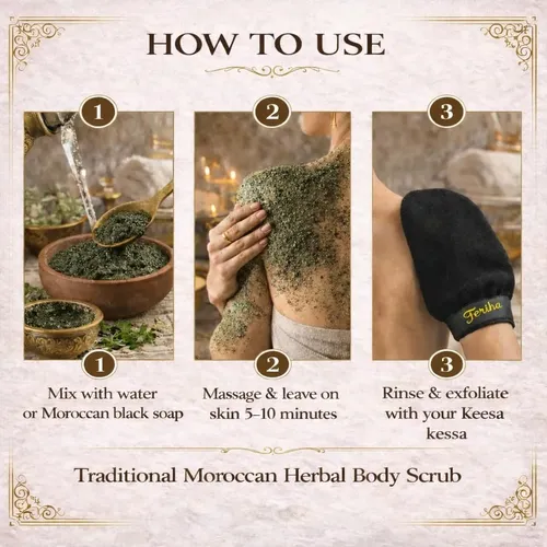 Exfoliante Corporal Feriha 120 G Moroccan Sakla Herbal Detox