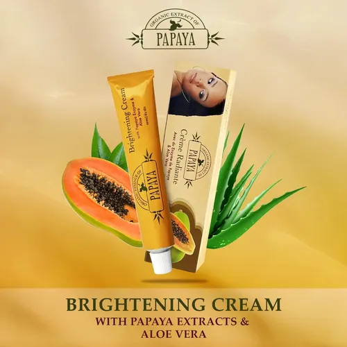 Crema Aclarante Orgánica Papaya Piel Luminosa Manchas Rostro Normal A Seca Noche