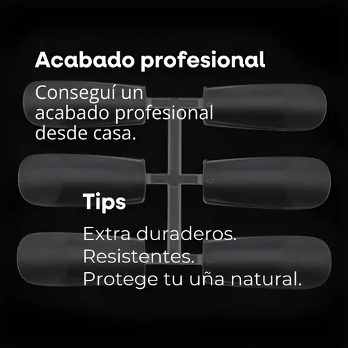 Tips Softgel Cuadrada Prelimados Mely 240 Pcs Uñas
