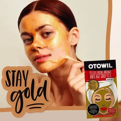 Mascara Facial Gold Mask C/ Hialuronico Otowil Sobre X20g Tipo De Piel Normal