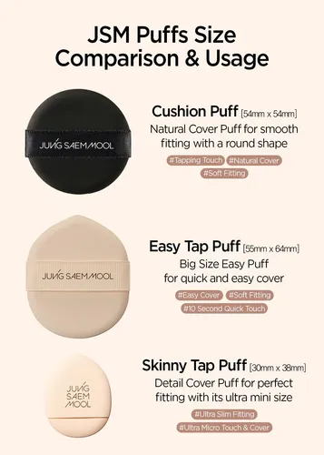 Puff Para Base Jung Saem Mool Natural Cover Para Un Ajuste S