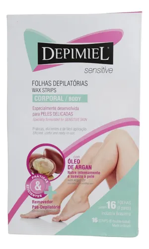 Cera Fría Depilatoria Corporal Sensitive Aceite de Argán Depimiel