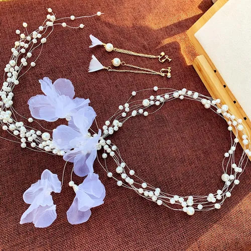 ^ Diadema Con Borlas De Flores, Corona For El Pelo De ¸^
