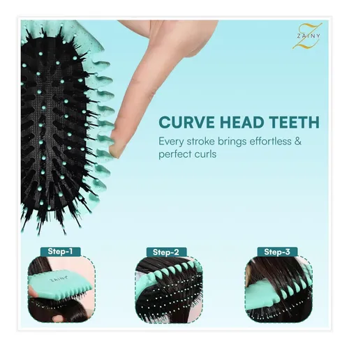 Definidor De Rizos Zainy Cepillo Para Pelo Rizado Set &…