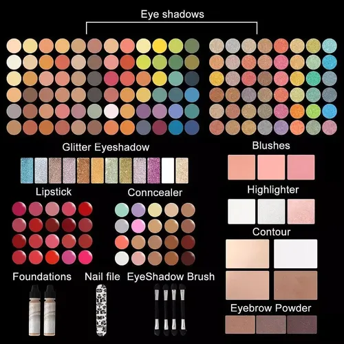 Kit Paleta De Maquillaje Con 187 Colores Cfdy