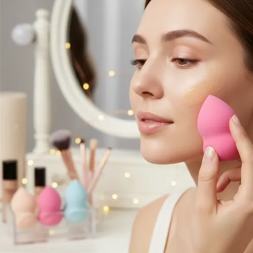 Set De 6 Esponjas Para Base Maquillaje