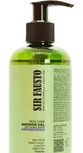 Sir Fausto Pure Shower Gel Ducha Corporal Detox 250ml Local