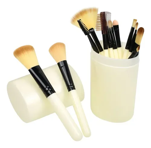 Ahzs Set 12 Brochas Maquillaje Profesional Cepillos Colorc