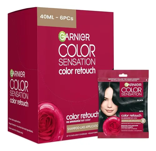 Tinte Semipermanente Garnier Color Sensation Negro 6 Piezas
