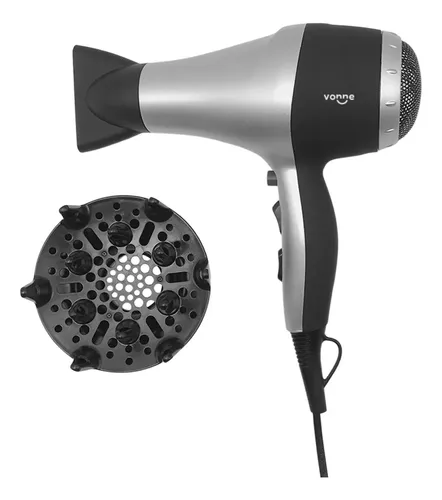 Secador De Pelo Vonne Gris 2000 W 2 Velocidades
