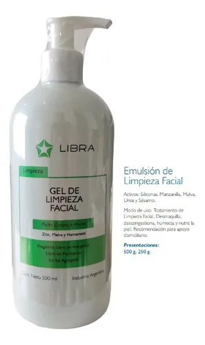 Gel De Limpieza Facial Piel Mixta Libra Cosmetica Pack 2