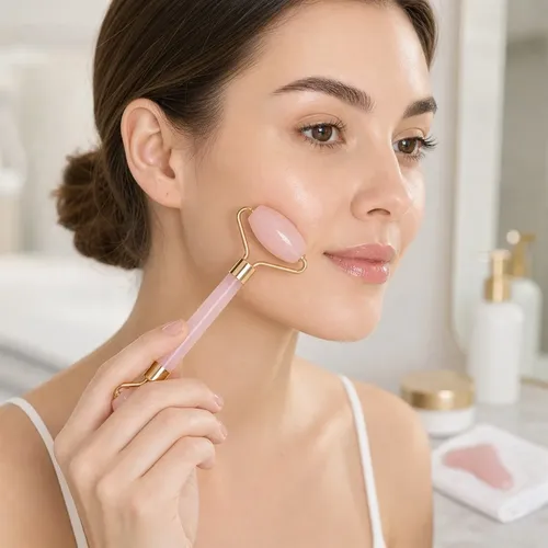 Juego 1 Pieza Rodillo Y Gua Sha Masaje Facial Multicolor