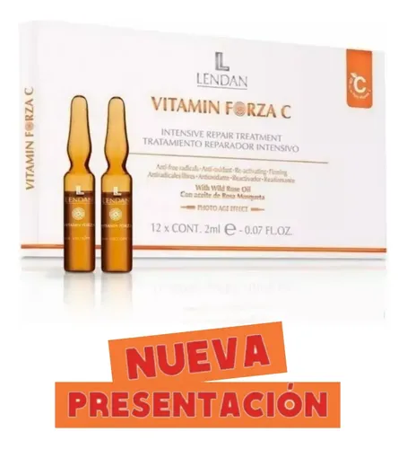 Ampollas Vitamin Forza C Pura 10% Reparador Intensivo Lendan