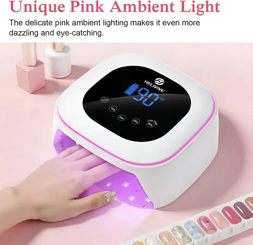 Lámpara Uv Led Recargable Blanca Para Uñas Gel 80w
