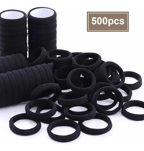 500pcs Elasticsolid Black Hair Ties Daily Hair Accessories Negro
