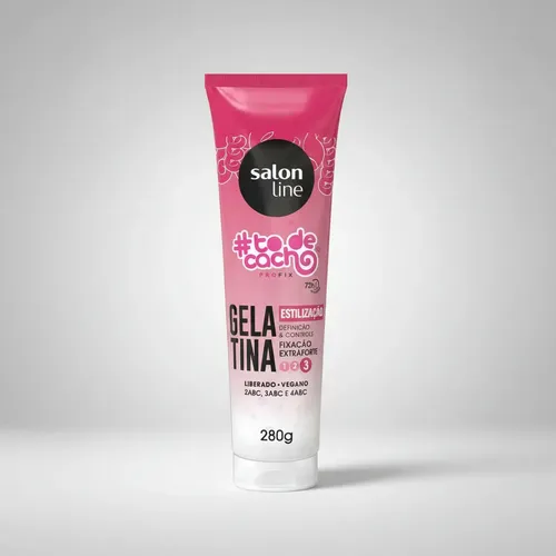 Salon Line Gelatina Fijación Extra Fuerte Gel Peinado 280gr