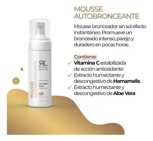 Mousse Autobronceante Royal Bronze Con Guia De Color 170 Ml