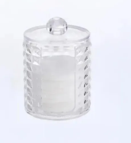 X3 Organizador Cosmética Acrílico Contenedor Algodón Acrílico