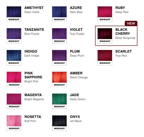 Kit De Tinte Para El Cabello Splat Midnight Black Cherry, Ve