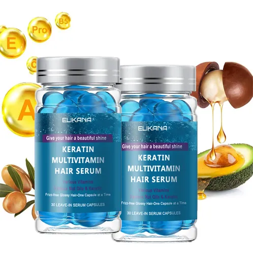 Sérum Capilar De Keratina Y Multivitaminas En Cápsulas 30 Pc
