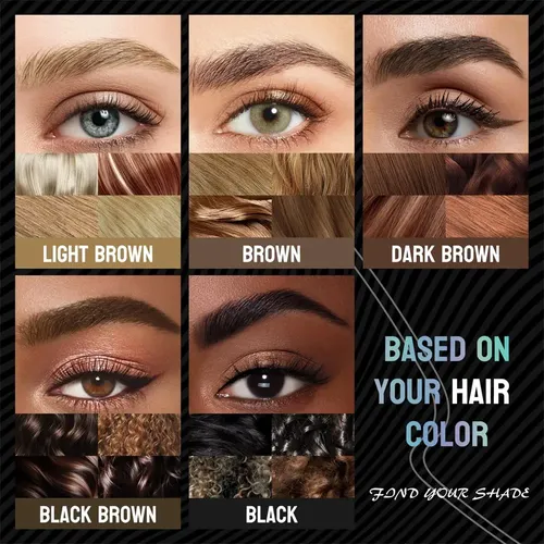 Lápices De Cejas 2 En 1 Impermeables Marrón Oscuro Ultra Pre