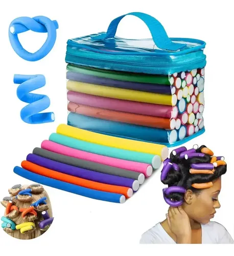 Set 42 Ruleros Para Pelo Sin Calor Multicolor