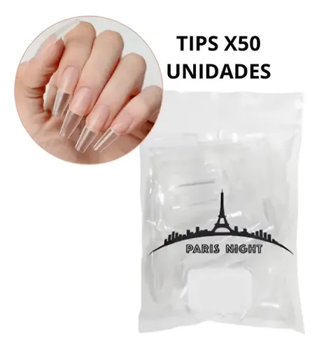 Kit Soft Gel 100 Tips Paris Night+ Base Kapping 15ml Premium