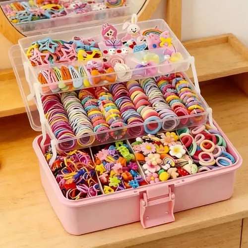 Set Accesorios Pelo Niña Colitas Y Hebillas
