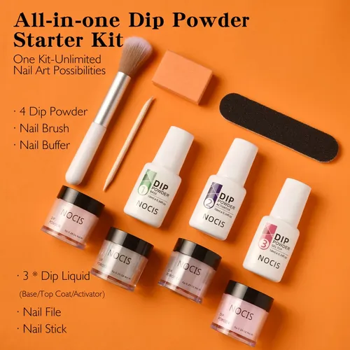 Kit De Inicio De Manicura Dip Powder, Polvo De Inmersión Acr