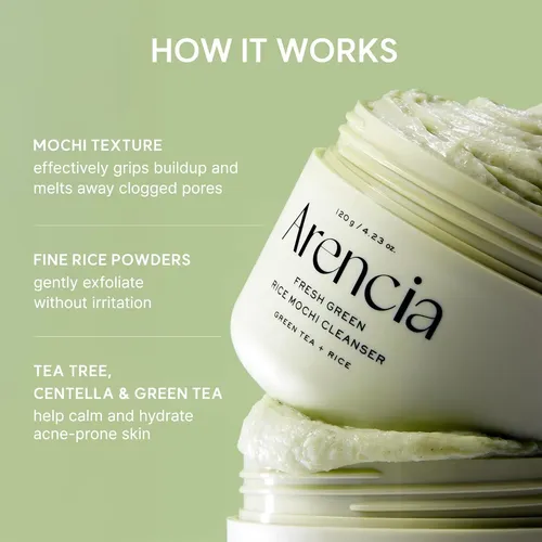 Arencia Limpiador Facial Fresh Green Rice Mochi Cleanser