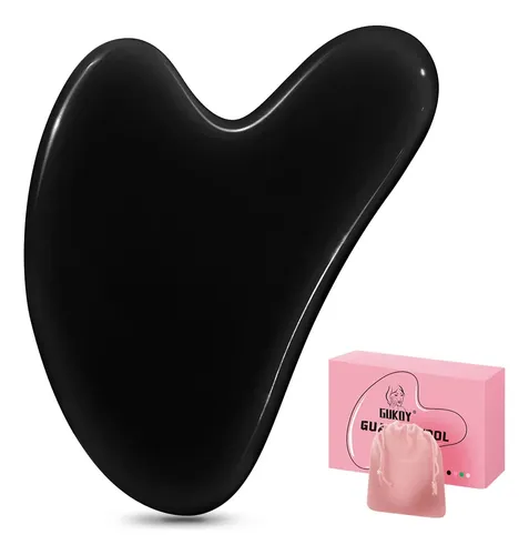 Herramienta Facial Gua Sha Con Piedra De Jade Natural Gukoy
