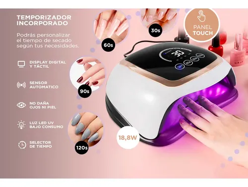 Cabina Para Uñas Care By Gadnic Doble Capacidad 42 Leds Uv