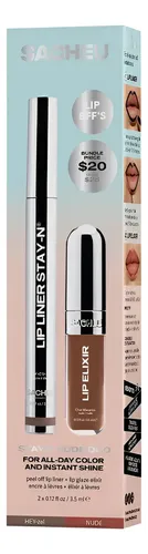 Sacheu Kit Delineador Labial Peel Off Hey-zel Y Nude Gloss