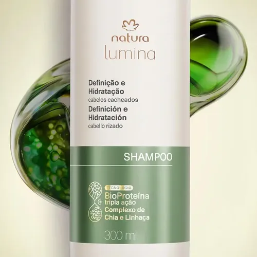 Shampoo Cremoso Cabello Rizado Lumina Natura 300ml