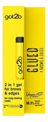 Gel Para Cejas Got2b Glued Browns 2 In 1 Brow &edge Gel X Unidad De 16 Ml Color Negro