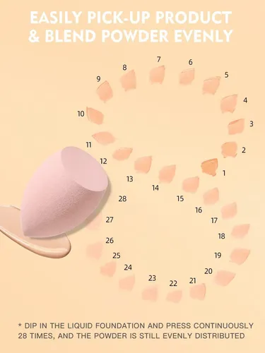 Esponjas Y Borlas Triangulares Para Maquillaje Líquido Y Pol